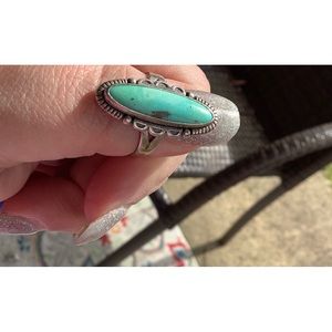 EUC Bell Trading Co Navajo Turquoise Sterling Ring Sz. 7